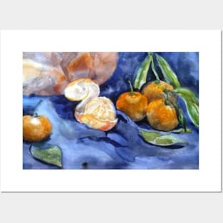 watercolor oranges Posters and Art